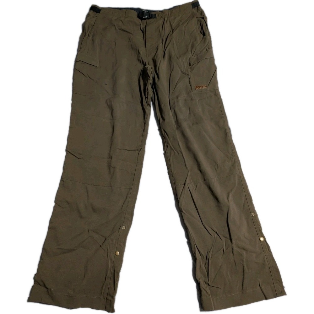 prAna Cargo Hiking Pants Mens XL Olive Belted Outdoor Climbing Utility